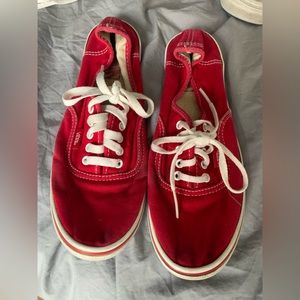 Red low vans